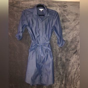 Denim dress. Super cute and comfortable.